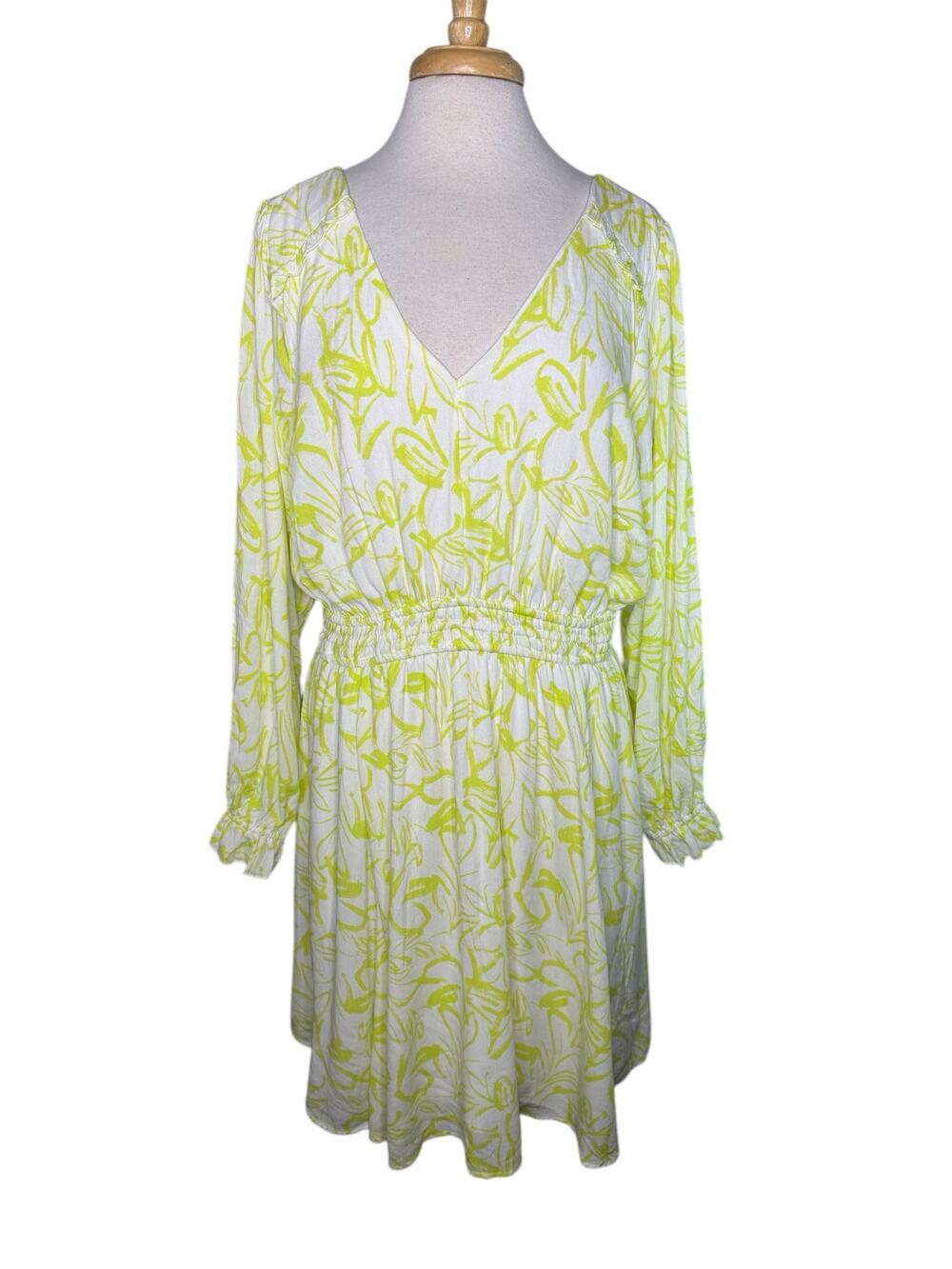 TORRID *NEW* Mini Wash Gauze Wide Waist Skater Dress in Floral Yellow Size 2 2X